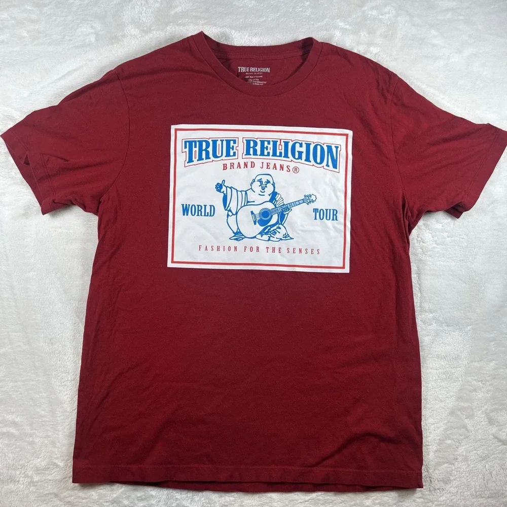 True‎ Religion Logo Print Tee Shirt Mens XL